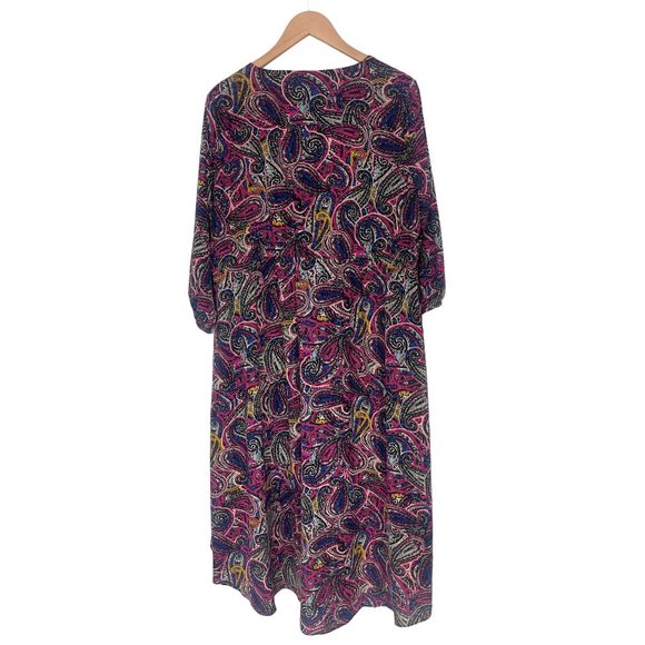 Size 1X 16 PAISLEY PRINT HIGH-LOW DRESS Day/Evening All-Season PLUS SIZE - Picture 2 of 3